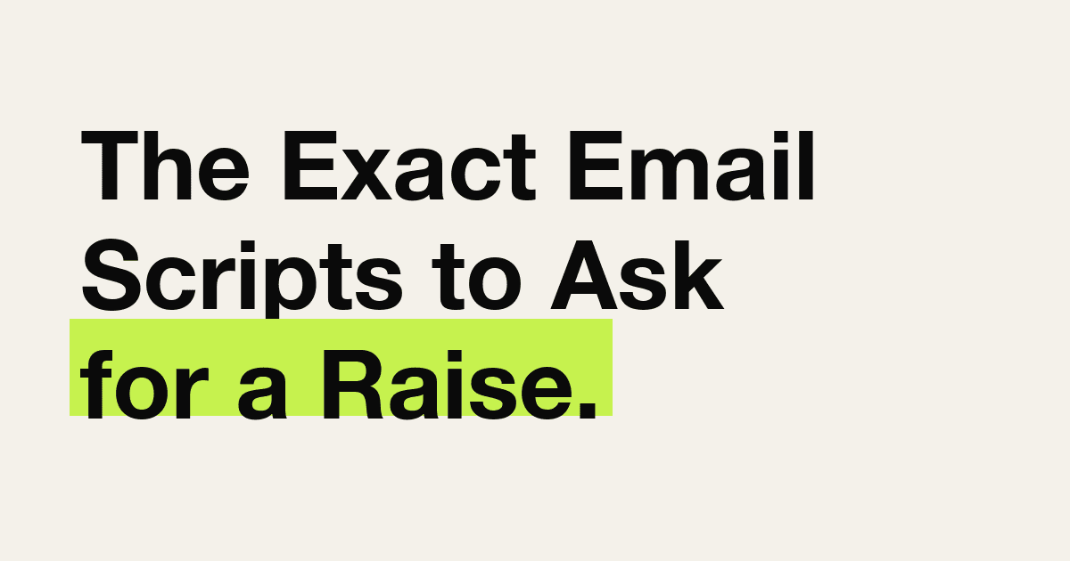Email templates and scripts for asking for a salary raise