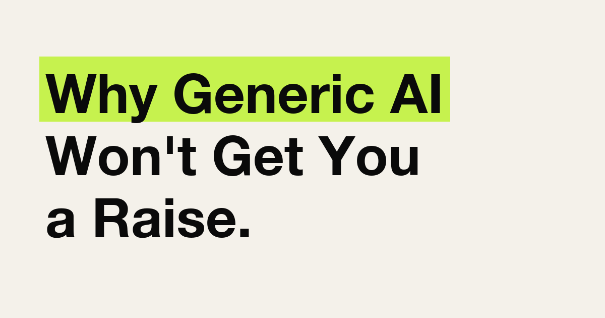 Comparison of generic AI advice versus specialized AI salary negotiation coaching